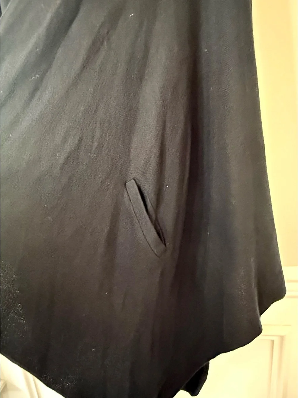 Zestt Black Open Front Shrug Cardigan One Size Draped Lightweight Wrap